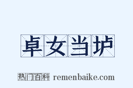 卓女当垆是什么意思的图片